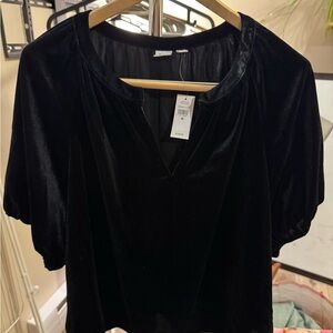 GAP Elegant Black Velvet Blouse